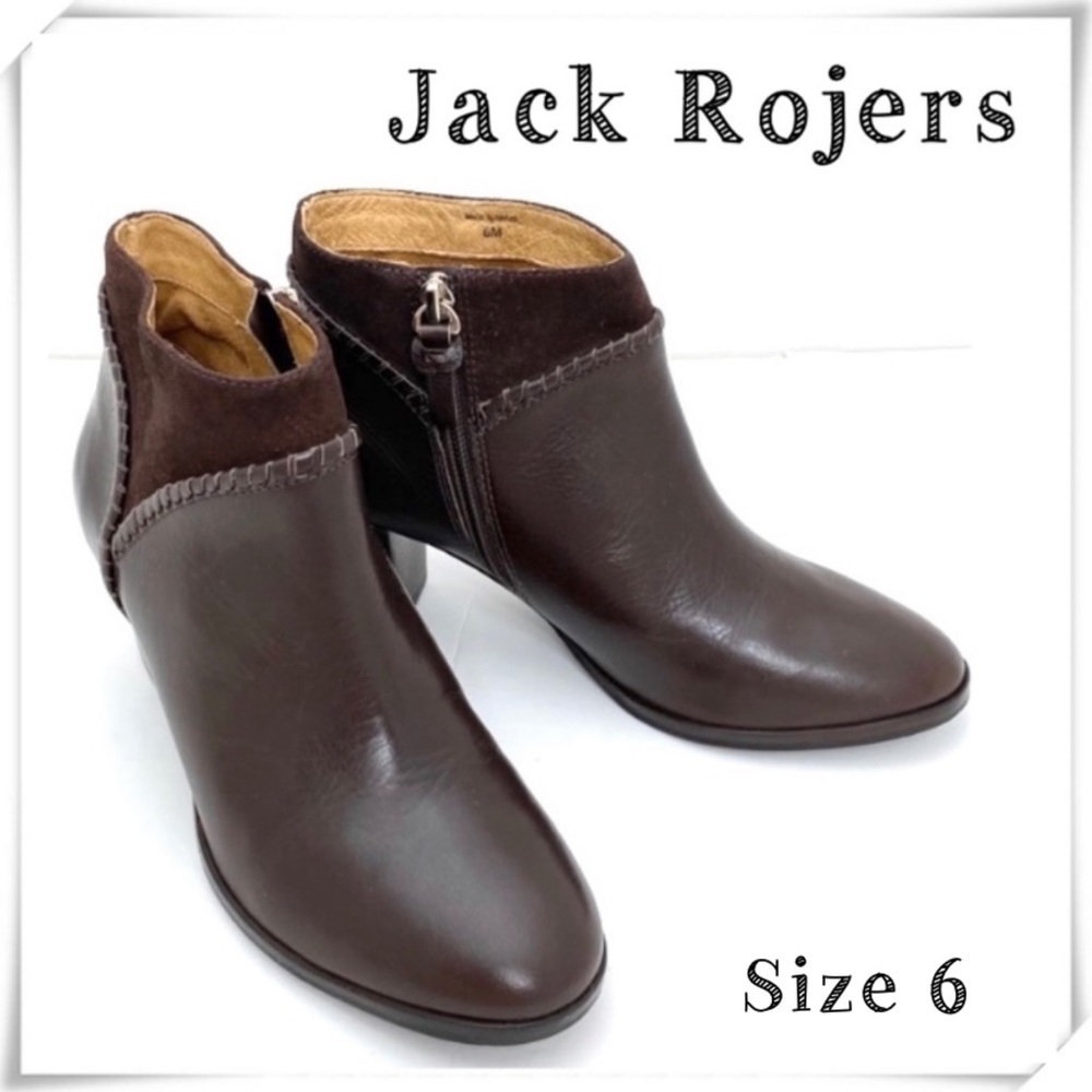 JACK Rogers Leather Classic Ankle Chelsea Boot in Chocolate Brown Size 6